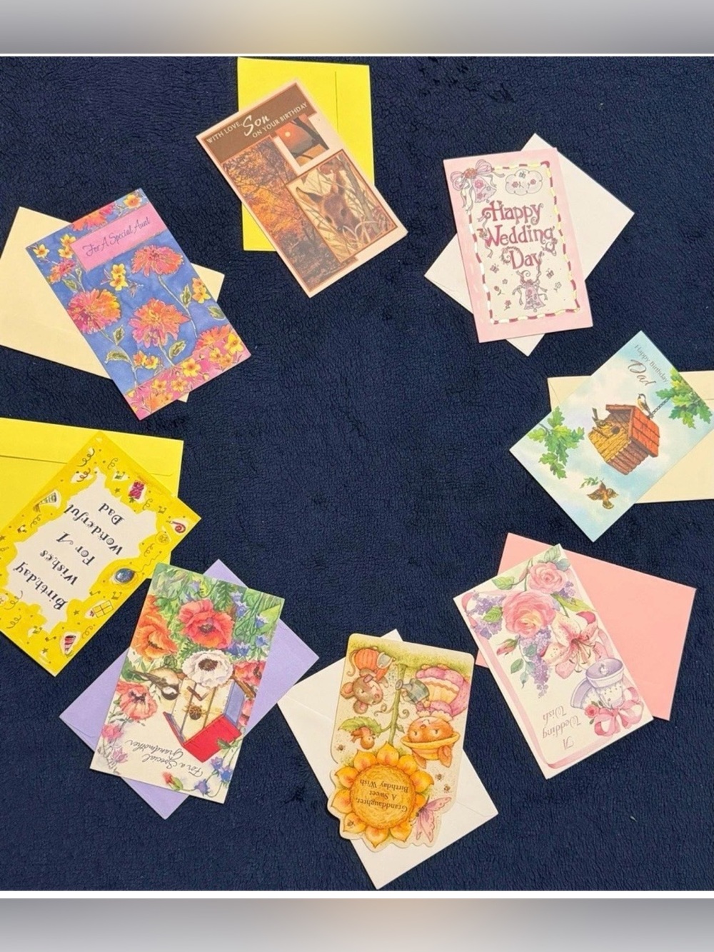 44 Greeting Cards with Envelopes for Various Occasions